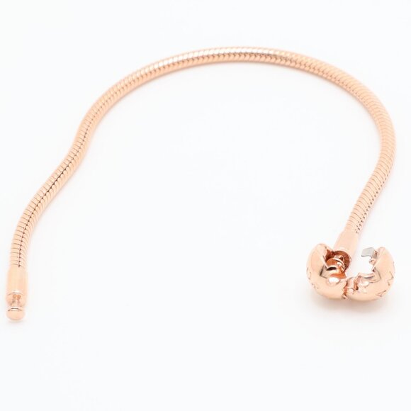 Pandora Moments Sterling Silver 14k Rose Gold Platted Charm Bracelet - Picture 3 of 5